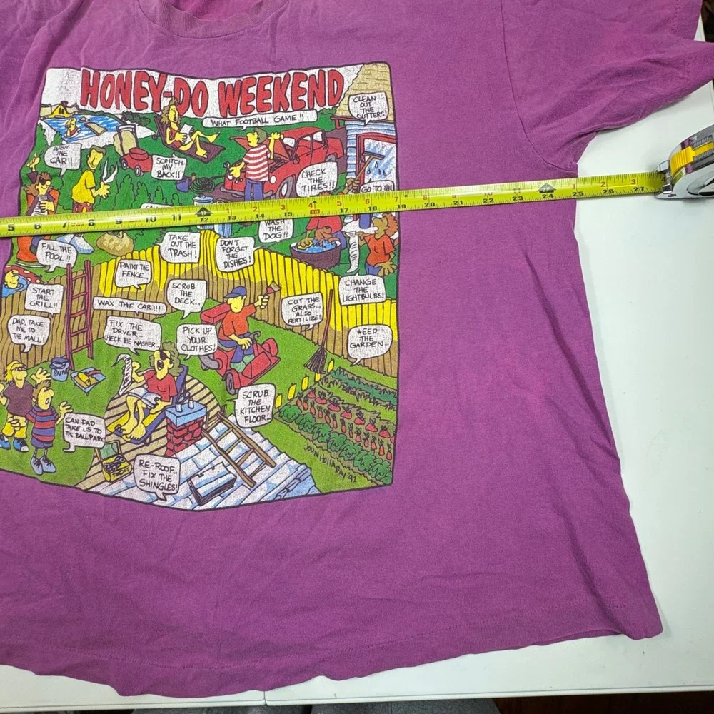 Vintage 1992 John Holladay Honey-Do Weekend T-Shirt Purple SSI XL Single Stitch